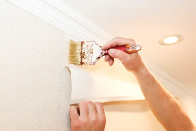 Pose de papier peint à Roscanvel — revêtements muraux et toiles de verre